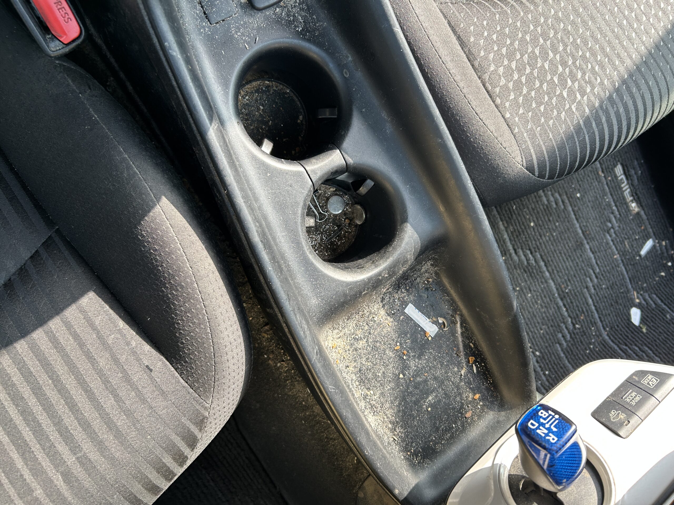 センターコンソール汚れ